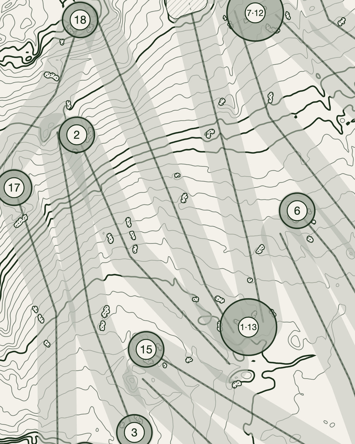 Royal Blackheath, Kent print, contour detail