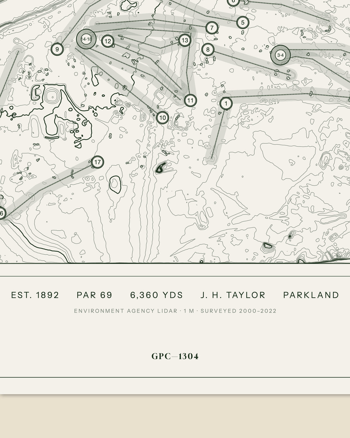 Royal Mid-Surrey, Surrey print, data strip and edition mark