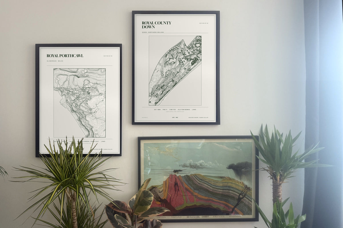 Royal Porthcawl, Glamorgan and  prints, framed, gallery wall