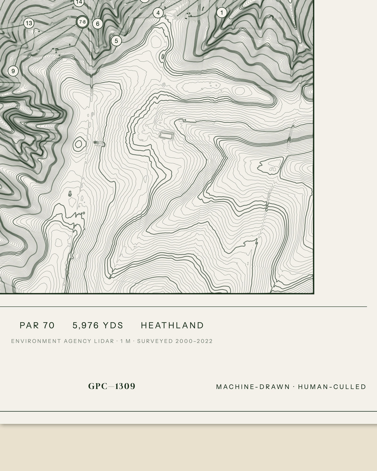 Royston, Hertfordshire print, data strip and edition mark