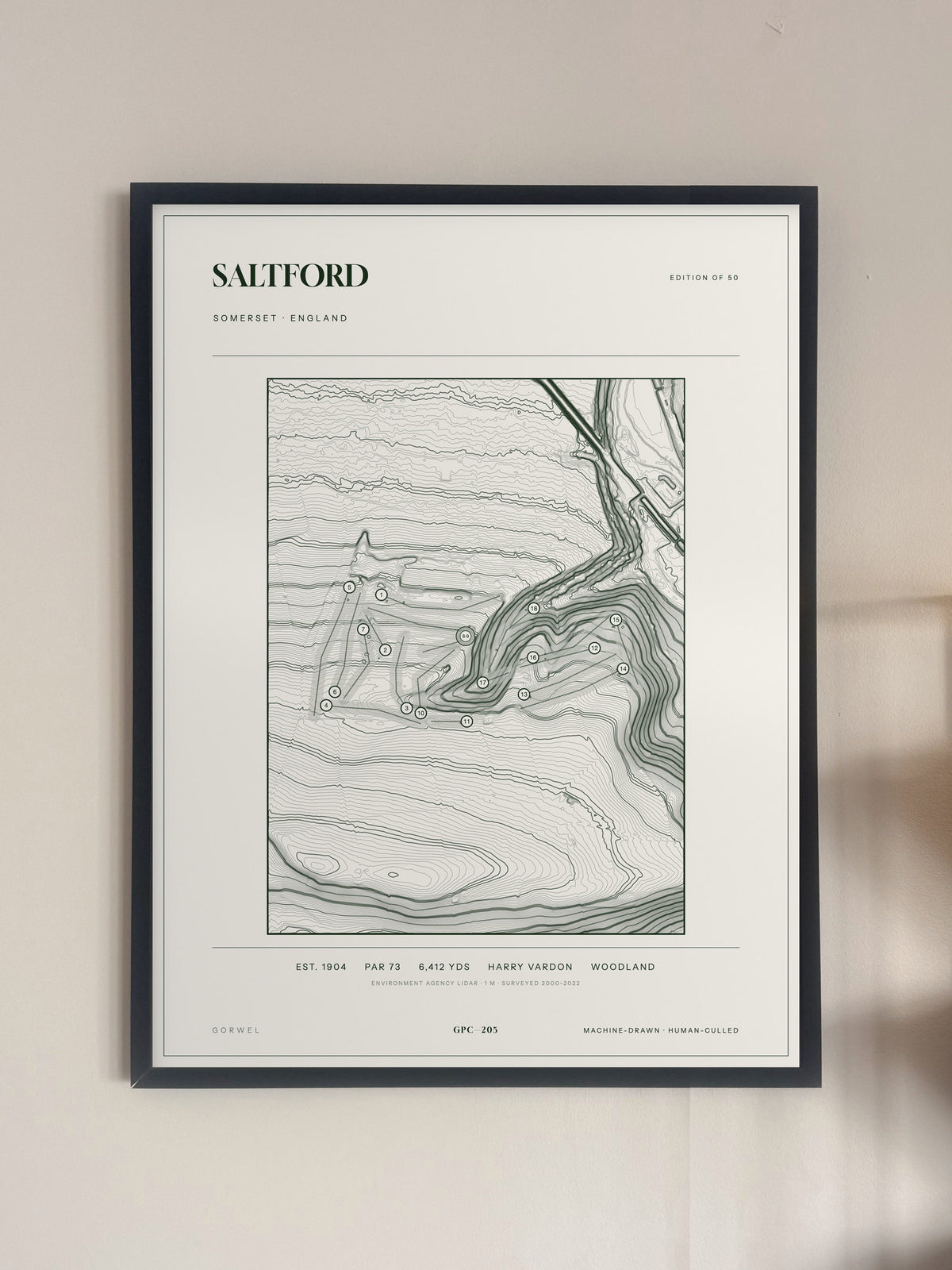 Saltford, Somerset print, framed, on a wall