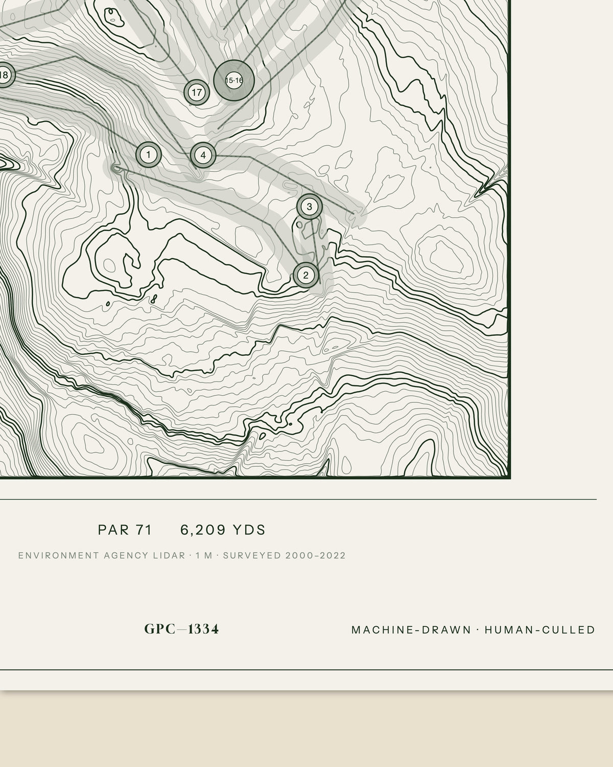 Sandhill, Yorkshire print, data strip and edition mark