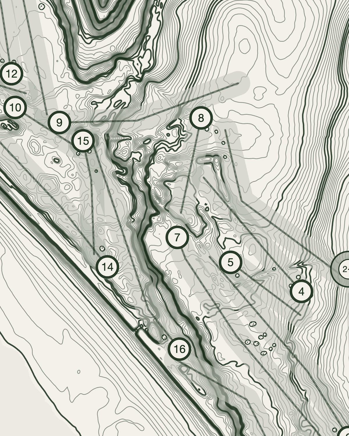 Seascale, Cumberland print, contour detail