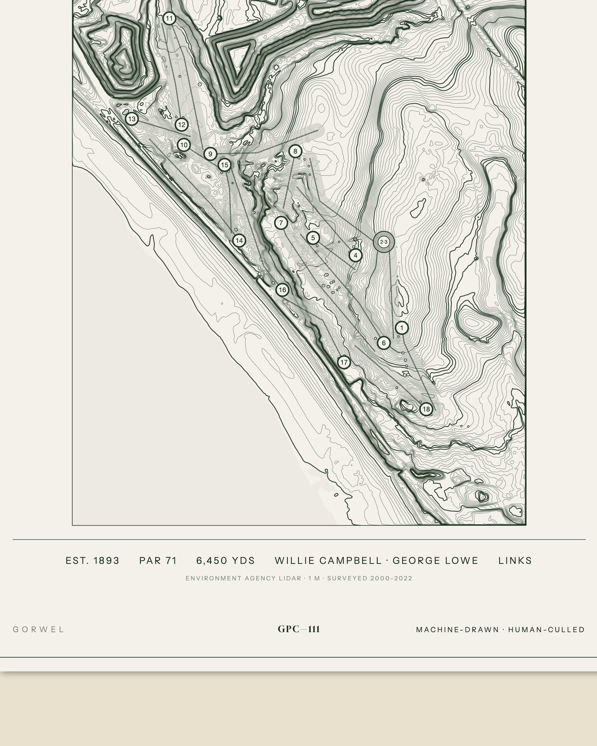 Seascale, Cumberland print, data strip and edition mark