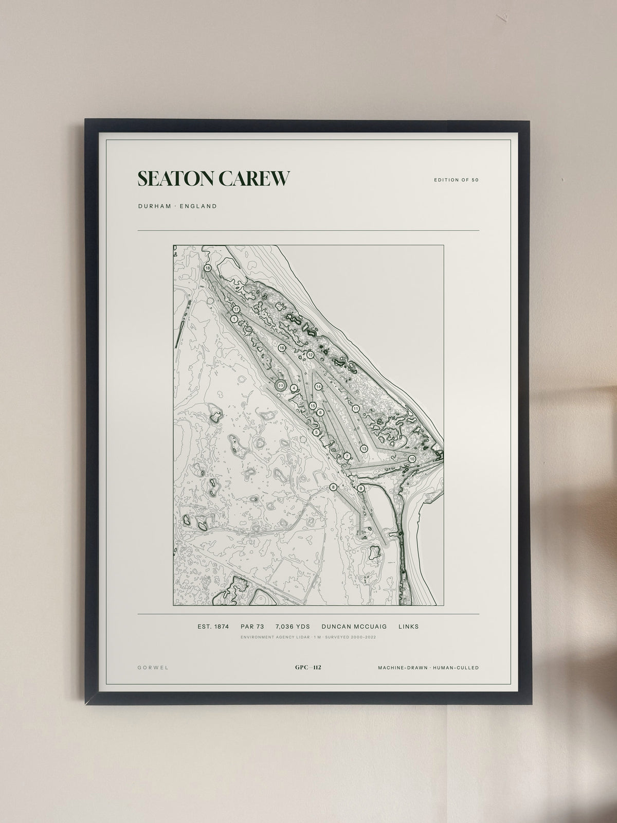 Seaton Carew, Durham print, framed, on a wall