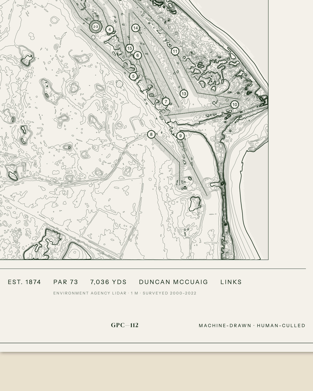 Seaton Carew, Durham print, data strip and edition mark