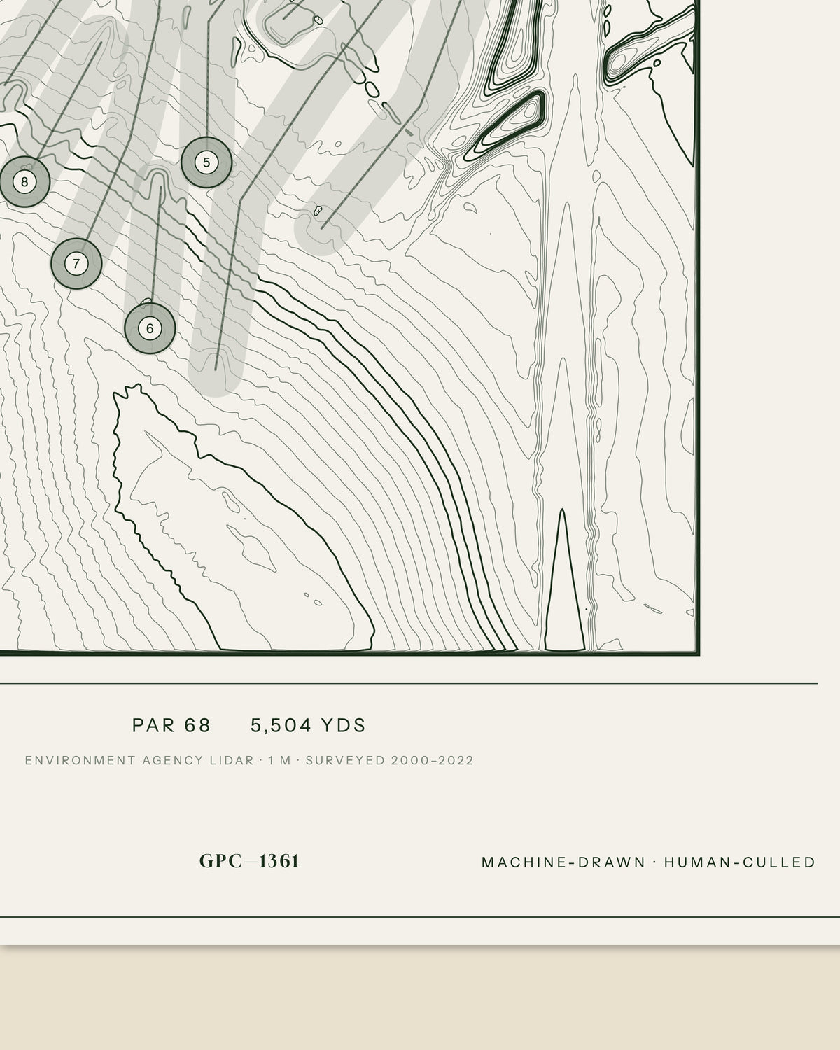 Sherdons, Gloucestershire print, data strip and edition mark