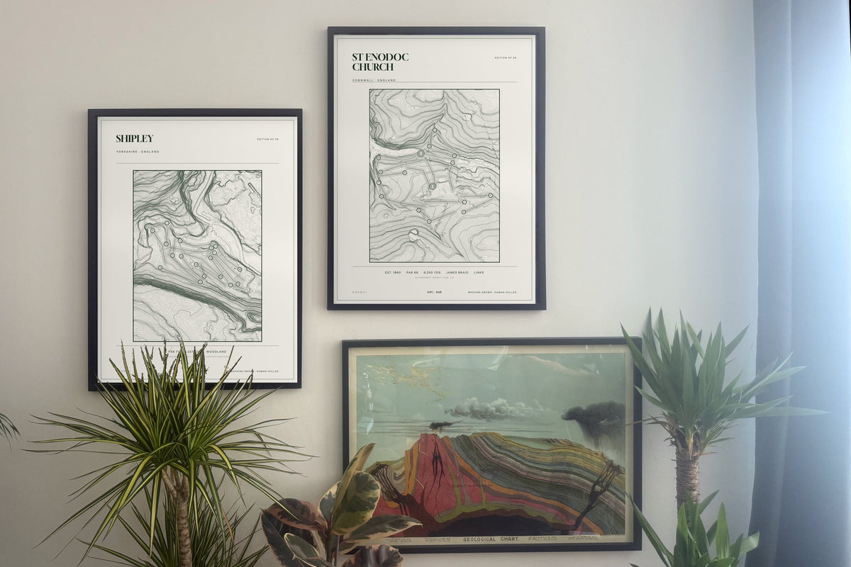 Shipley, Yorkshire and  prints, framed, gallery wall