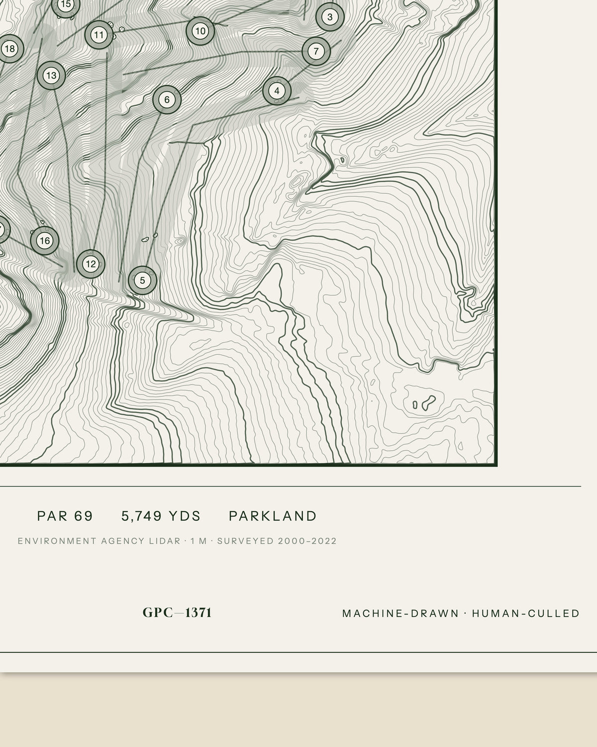 Shooters Hill, Kent print, data strip and edition mark