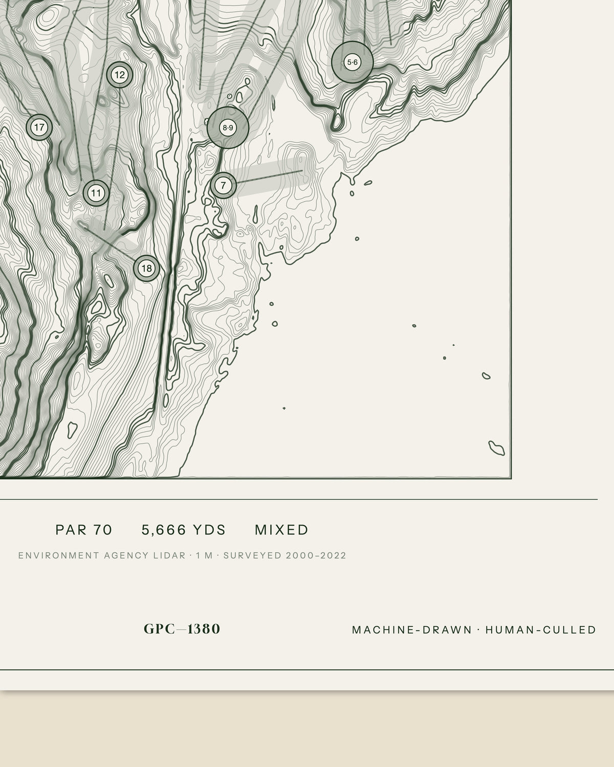 Silverdale, Lancashire print, data strip and edition mark