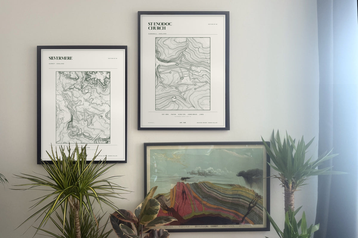 Silvermere, Surrey and  prints, framed, gallery wall