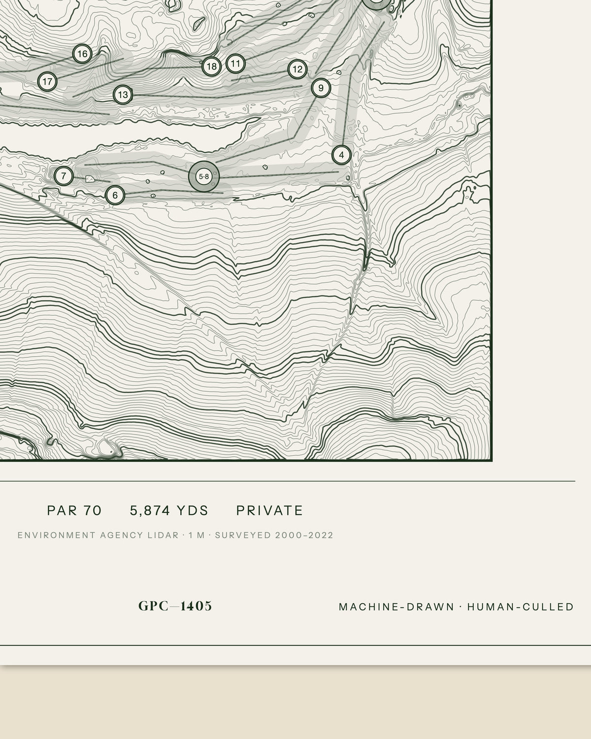 Southwick Park, Hampshire print, data strip and edition mark