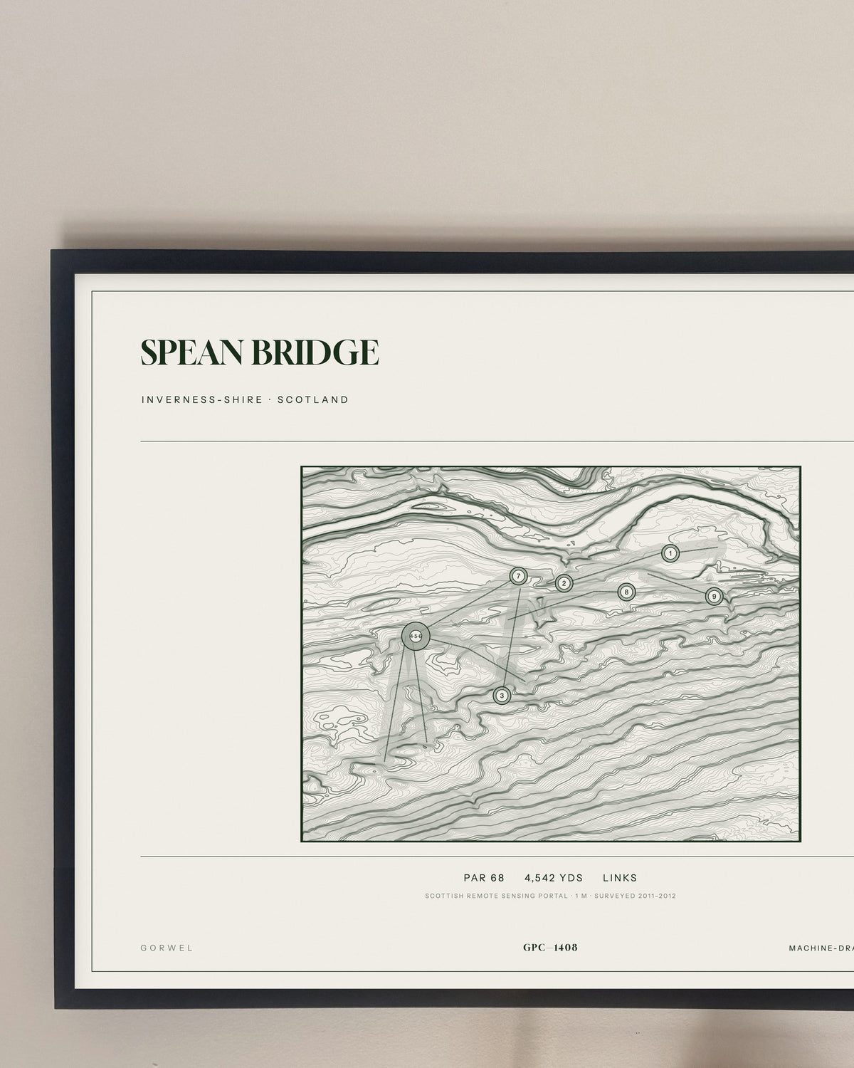 Spean Bridge, Inverness-shire print, framed, on a wall