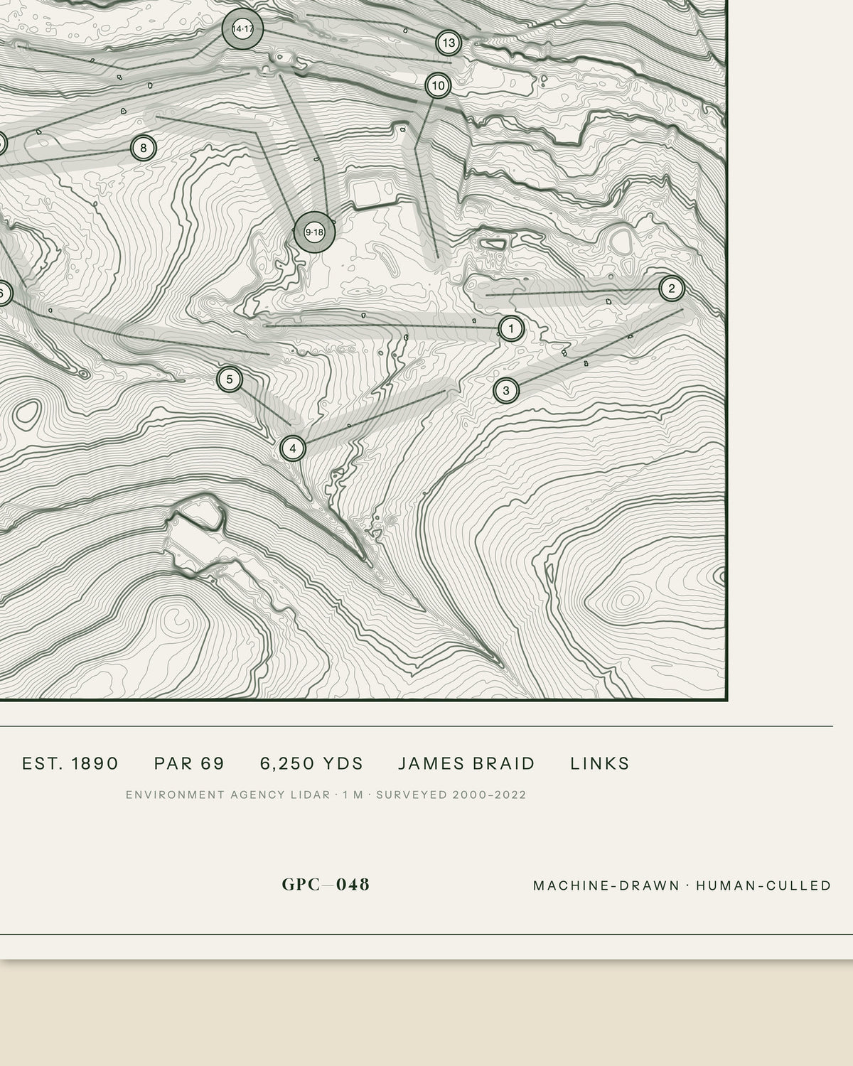 St Enodoc Church, Cornwall print, data strip and edition mark
