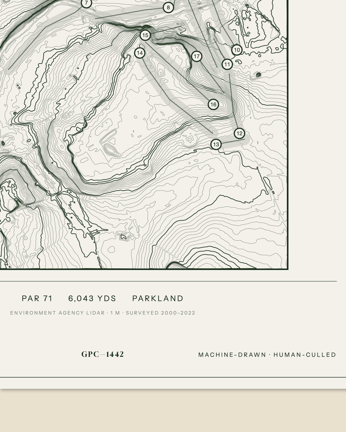 Stoneleigh Deer Park, Warwickshire print, data strip and edition mark