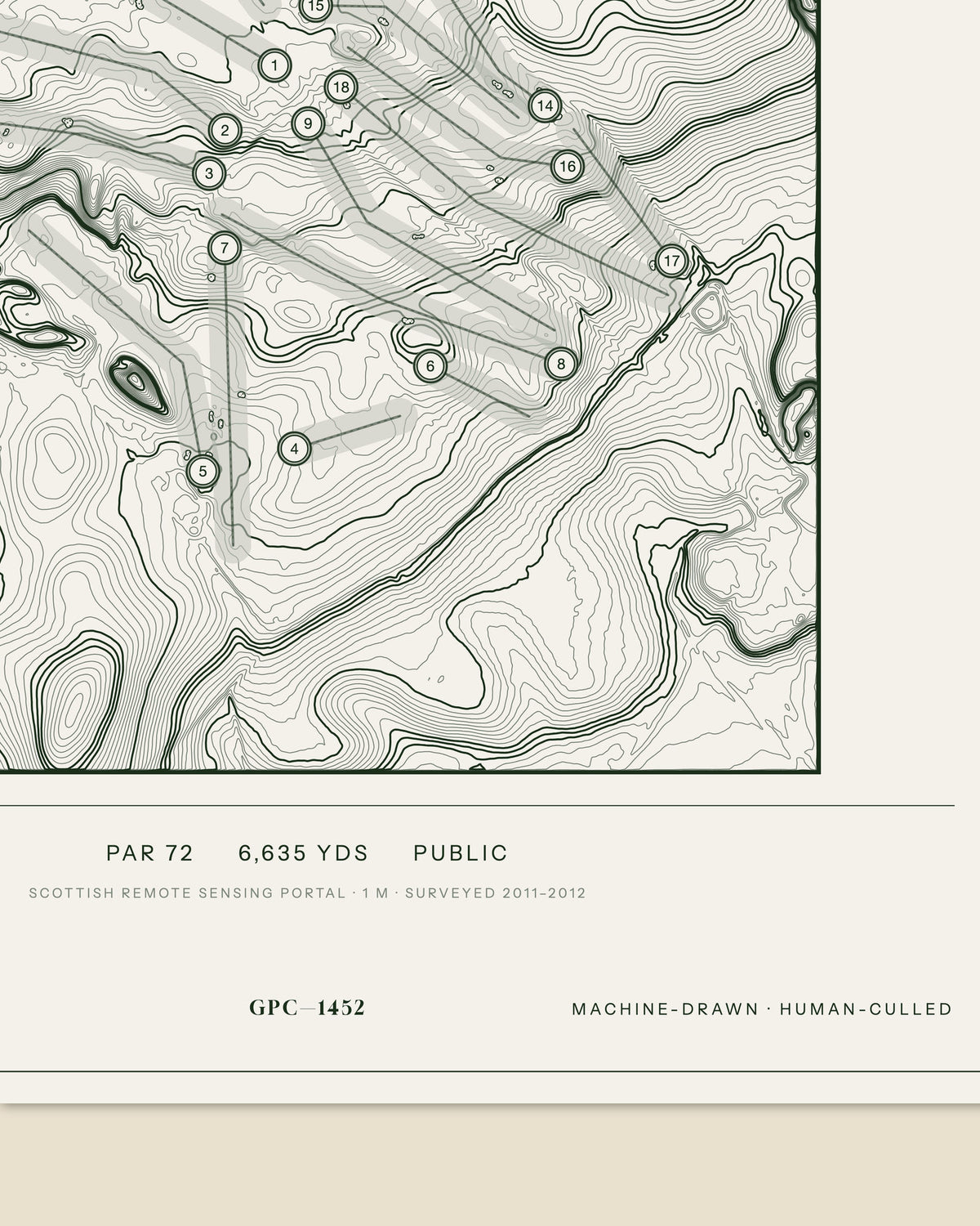 Strathmore, Perthshire print, data strip and edition mark