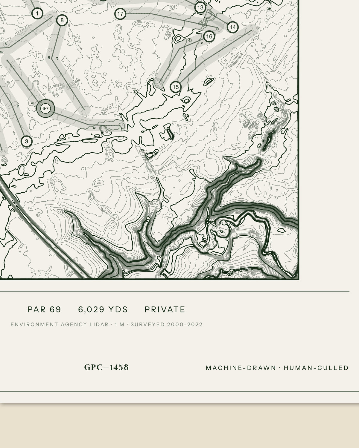 Styal, Cheshire print, data strip and edition mark