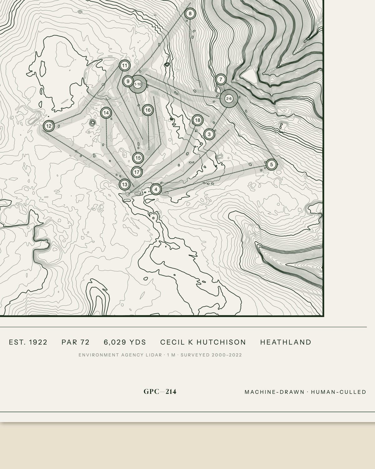 Tadmarton Heath, Oxfordshire print, data strip and edition mark