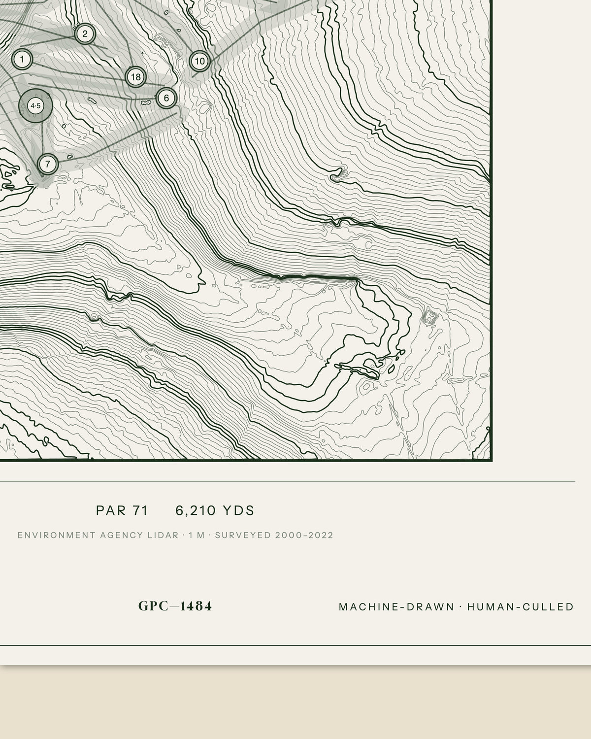 Tehidy Park, Cornwall print, data strip and edition mark