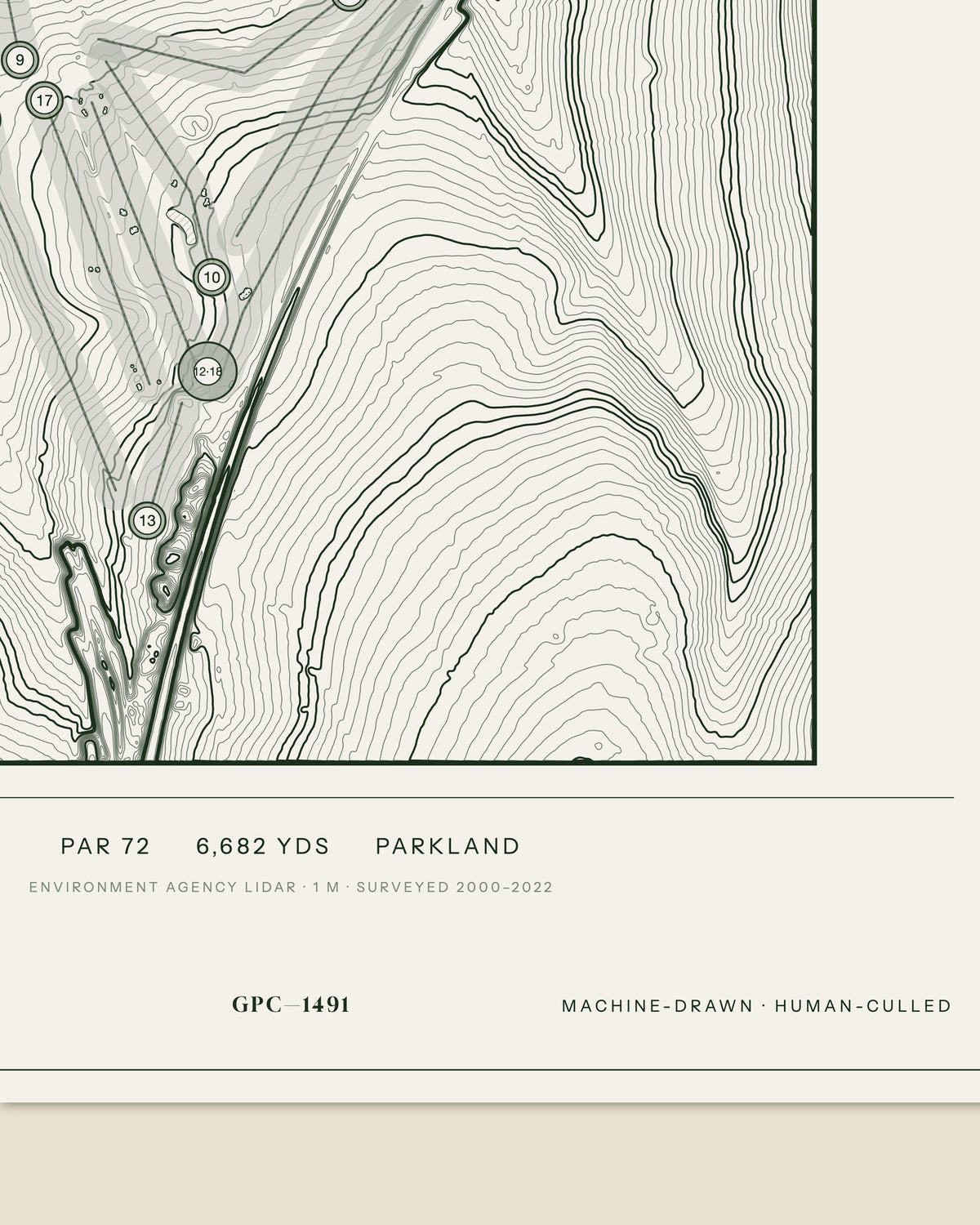 Test Valley, Hampshire print, data strip and edition mark