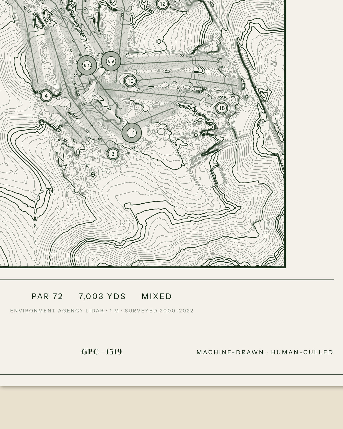 The Shire London, Hertfordshire print, data strip and edition mark