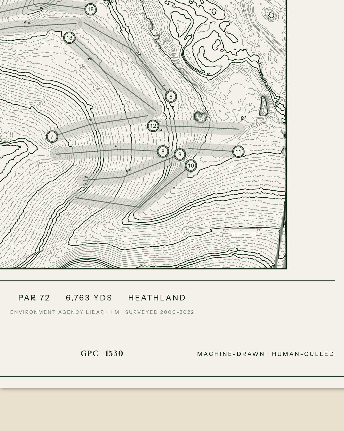 Thetford, Norfolk print, data strip and edition mark