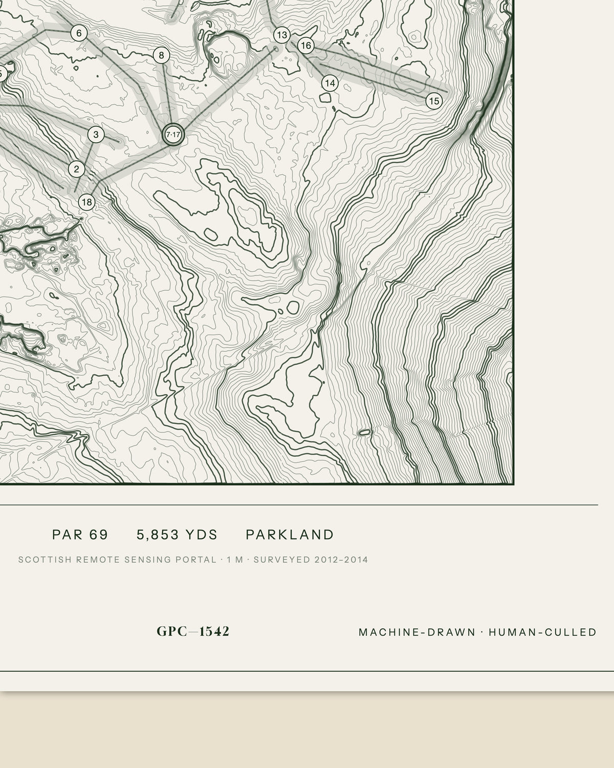 Thurso, Caithness print, data strip and edition mark