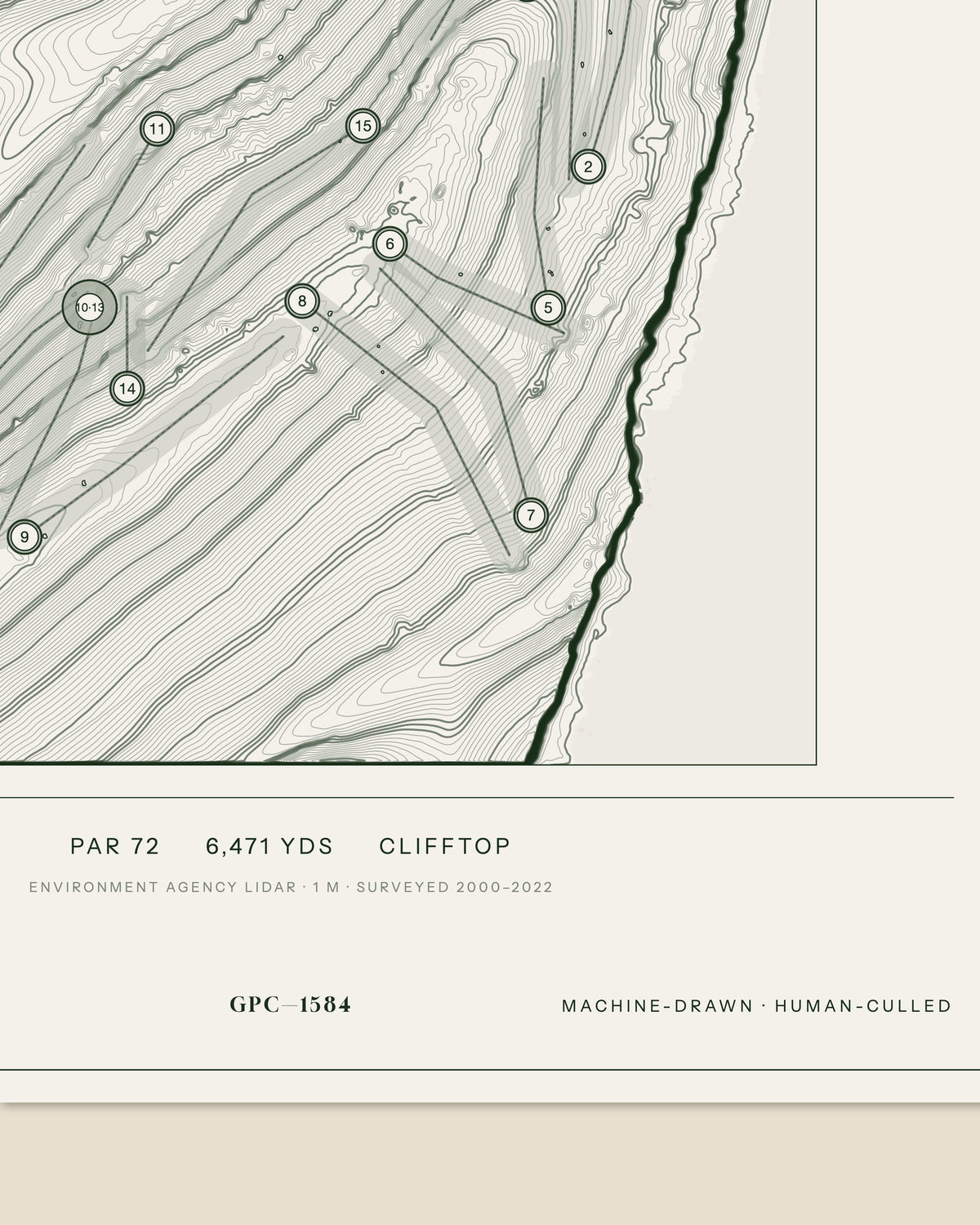 Walmer and Kingsdown, Kent print, data strip and edition mark