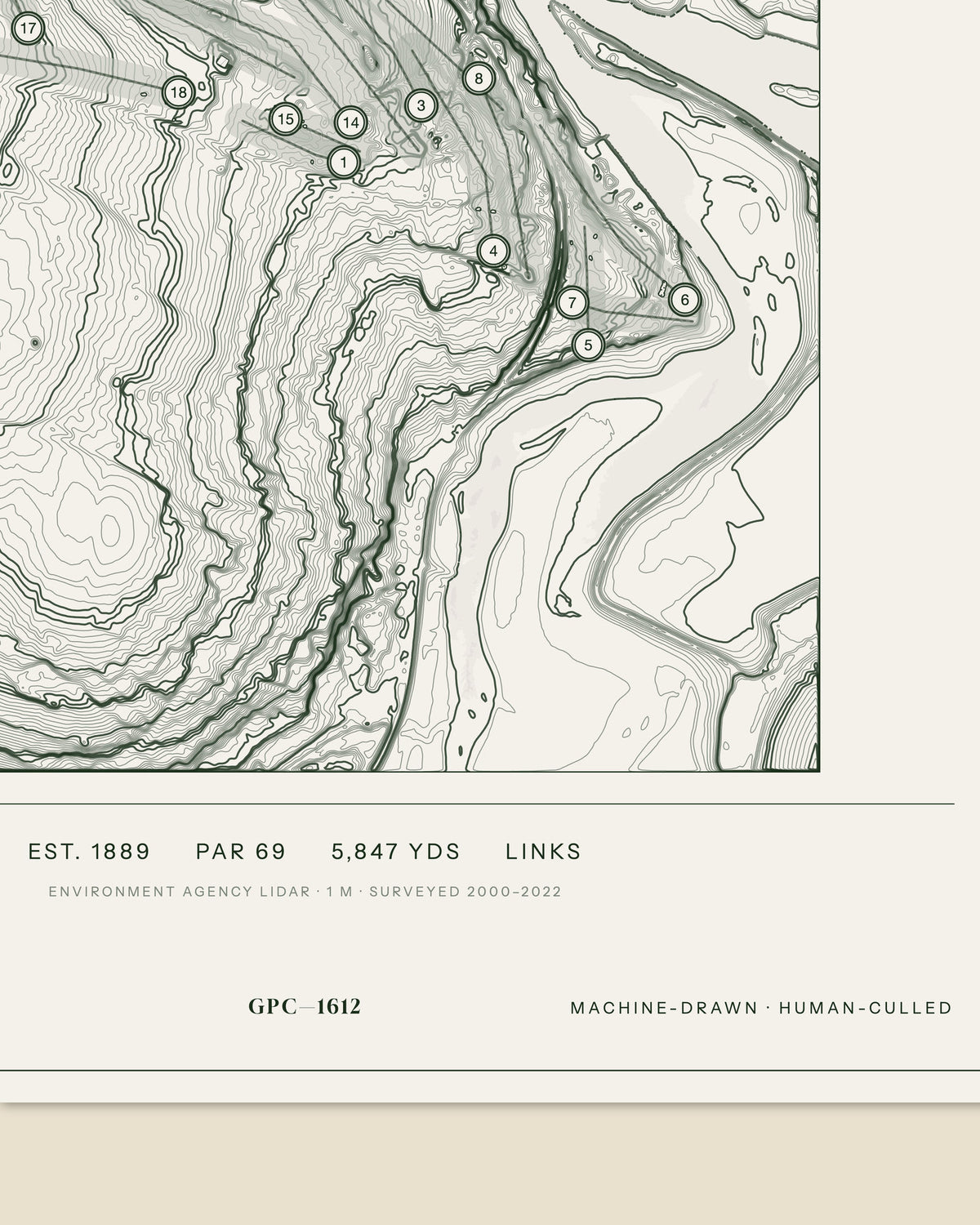 West Cornwall, Cornwall print, data strip and edition mark