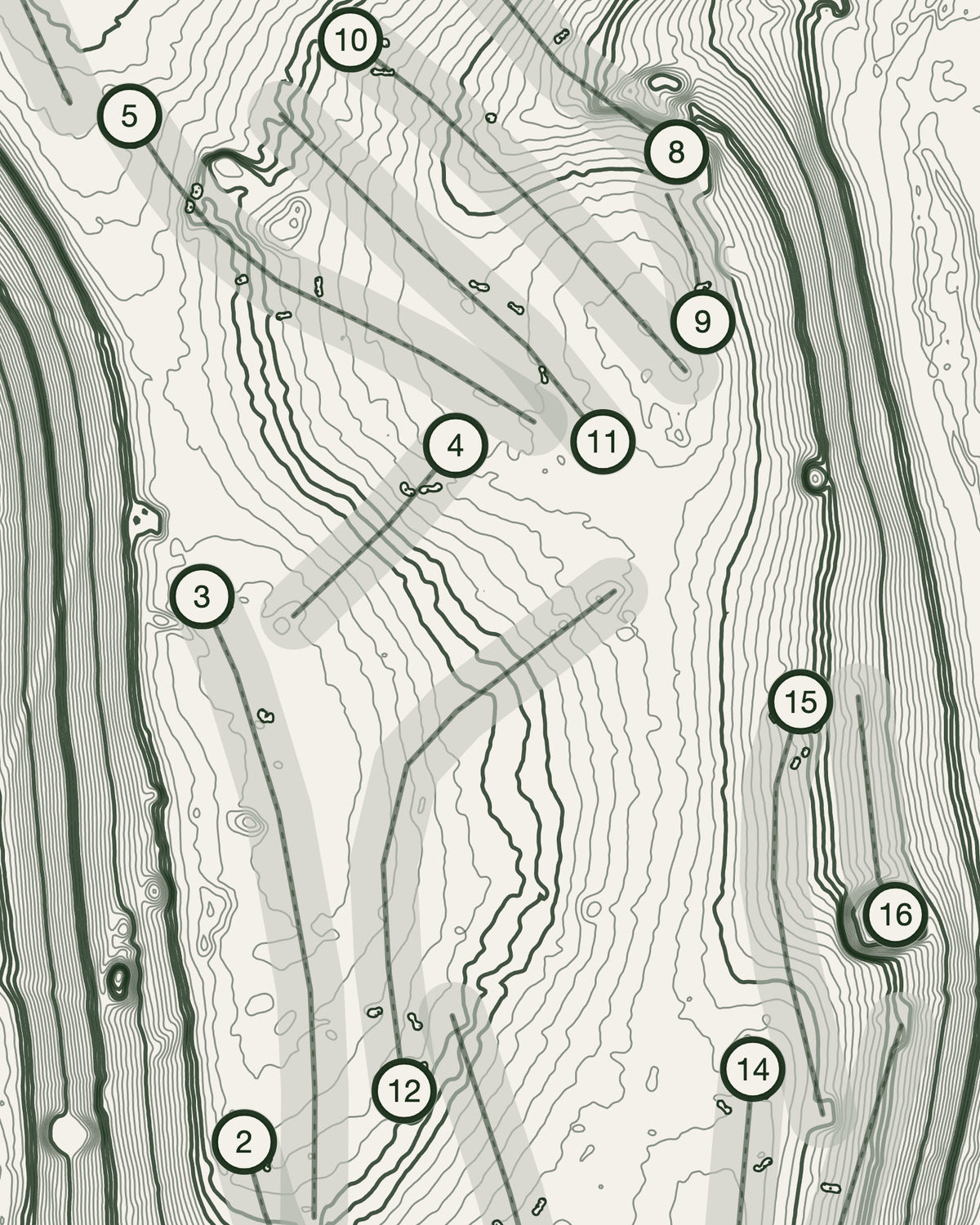 West Herts, Hertfordshire print, contour detail