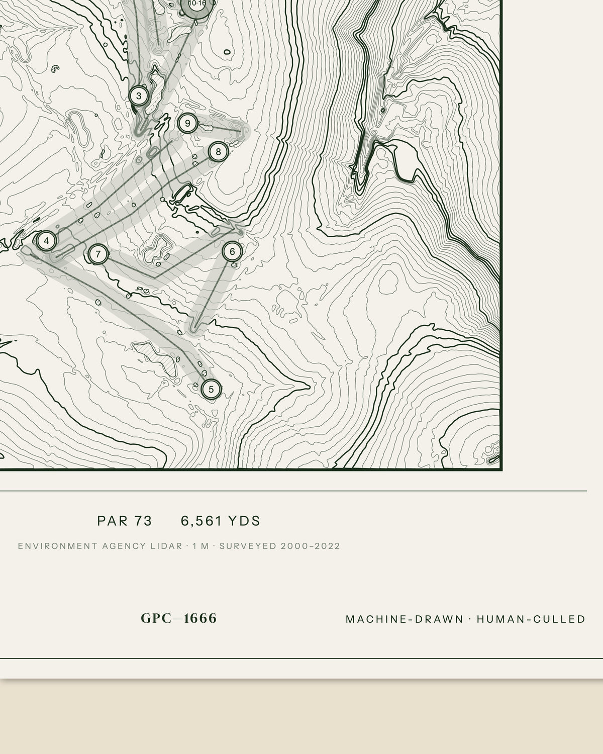Wiltshire Golf and Country Club, Wiltshire print, data strip and edition mark