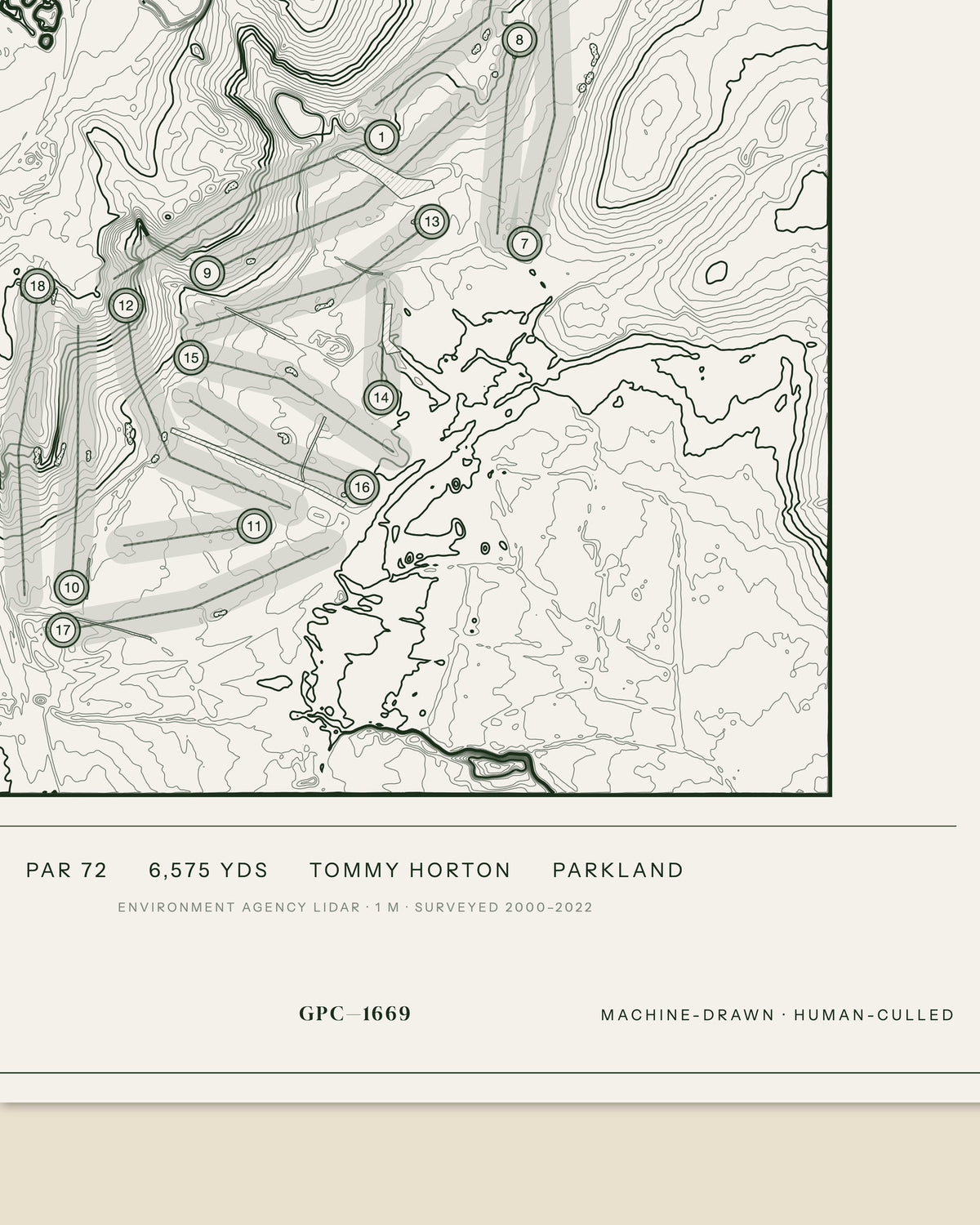 Windlesham, Surrey print, data strip and edition mark